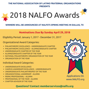 Apply for the 2018 NALFO Awards